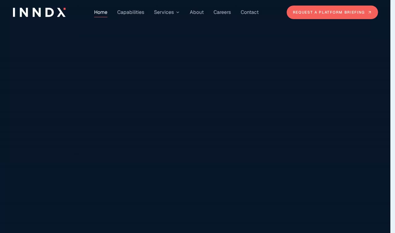 Screen recording scrolling the INNDX website